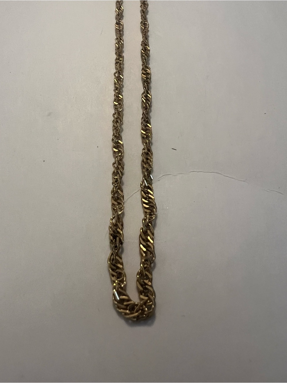 Sarah Coventry Gold-Tone Twisted Rope Chain Necklace